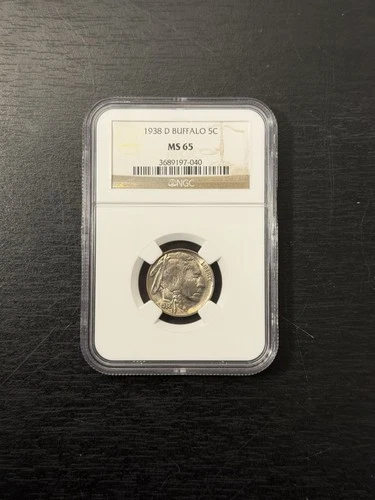 1938 D Buffalo Nickel 5C NGC MS 65