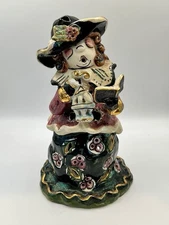 Blue Sky Clayworks Victorian Girl Christmas Caroler Heather Goldminc Tea Light