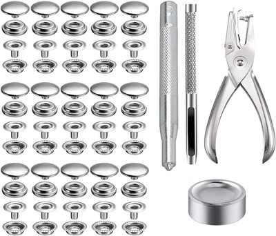 200 Pieces Stainless Steel Snap Fastener Kit, Betterjonny 15Mm Heavy Duty Snap B