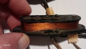 1963 Pre CBS Black Bottom Original Fender Stratocaster Pickup Set