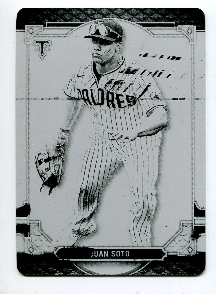 2022 Topps Triple Threads Printing Plate Juan Soto 1/1 San Diego