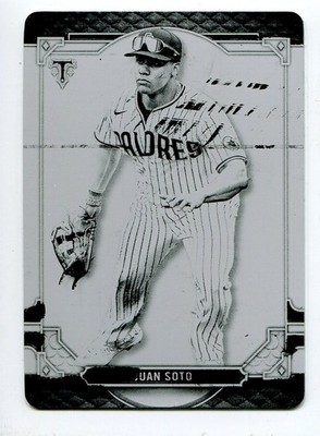 2022 Topps Triple Threads Printing Plate Juan Soto 1/1 San Diego Padres