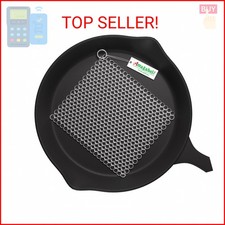 Amagabeli Cast Iron Cleaner 8"x6" 316L Stainless Steel Chainmail Scrubber Cast I