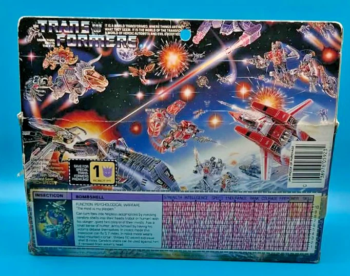 Transformers G1 Bombshell Insecticon Decepticon 1985 NISB Good Condition - Image 3 of 4