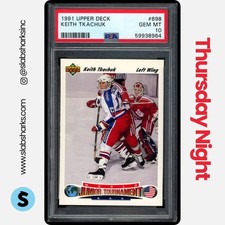 1991 UPPER DECK #698 KEITH TKACHUK RC ROOKIE PSA 10