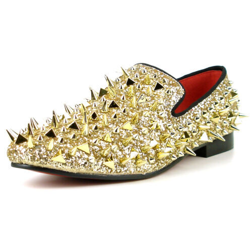 Fiesso Red Genuine Leather With Metal Tip Spikes Slip-On By  display picture 3