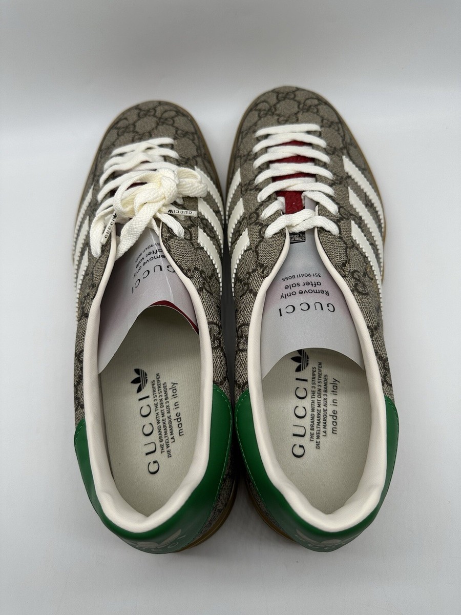 Gucci x Adidas Gazelle Beige GG Monogram Canvas Men's Gucci x Adidas Gazelle Beige GG Monogram Canvas Men's