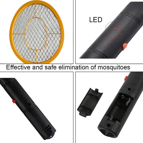 Bug Zapper Racket Safe Electric Fly Swatter Handheld Battery Powered Zapper - Imagen 9 de 24