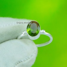 Peridot Gemstone 925 sterling silver handmade Gift Ring US size 5 to 10