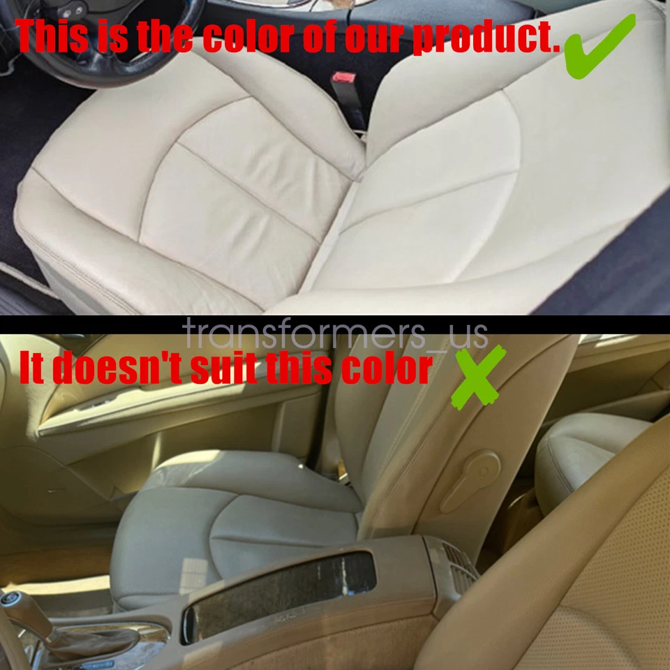 Cubierta de asiento perforada inferior y superior del lado del conductor bronceada para Mercedes Benz E320 2003 Foto 2 de 4