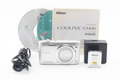 MIN] Nikon COOLPIX S3400 Silver Digital Camera 20.0MP 7x Zoom From