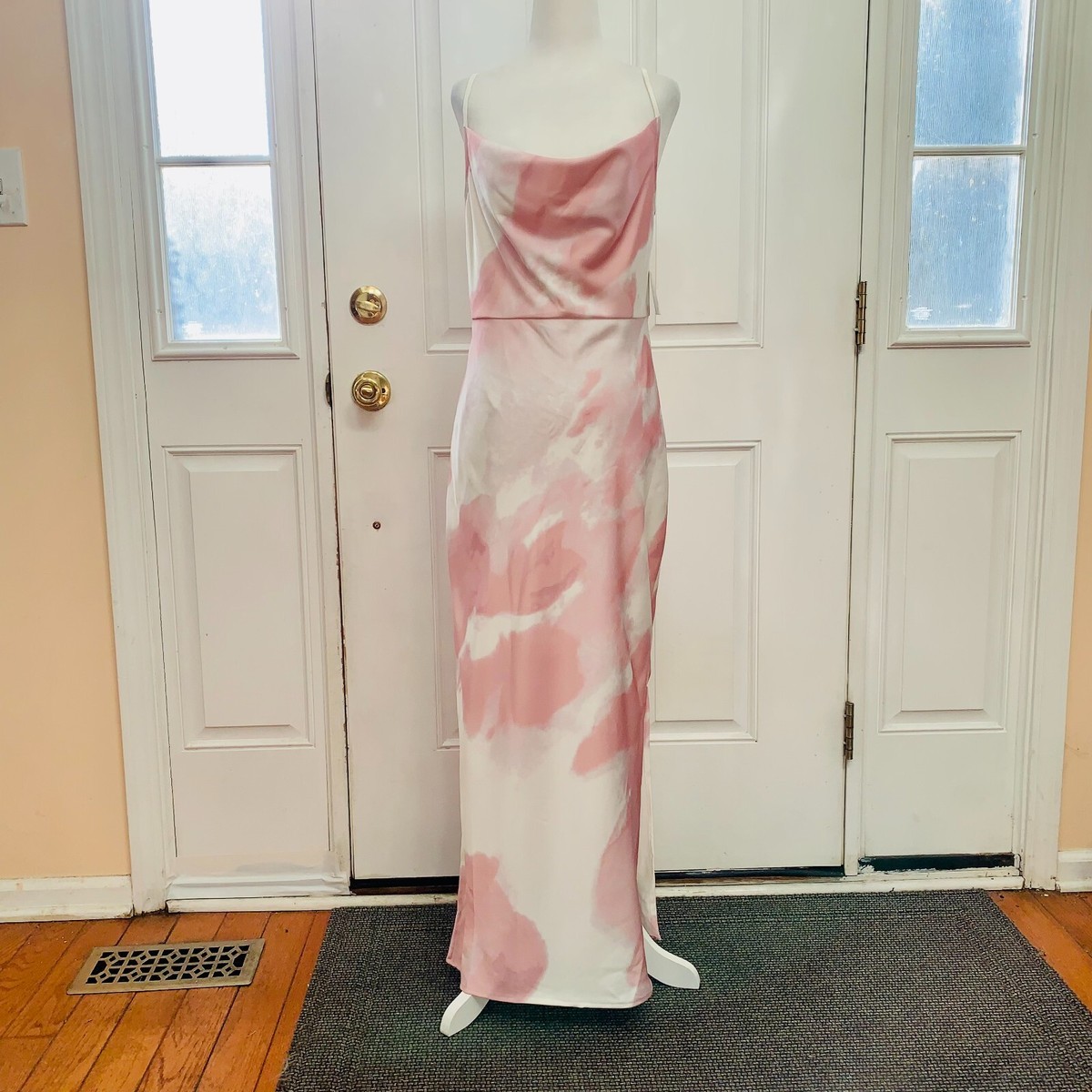 TAYLOR TIE DYE LONG DRESS PINK AND WHITE SIZE 8 | eBay