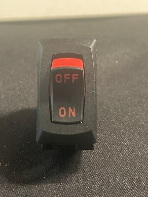 Carling Rocker Switch 10 AMP 250 VAC 15 AMP 30 VDC 2 Prong On Off Red Black