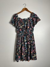 Express Off The Shoulder Ruffled Multicolor Floral Dress Size Small