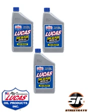 Lucas Oil SAE 30w API SM Plus Motor Oil 10053 - 3 Qt Bottles