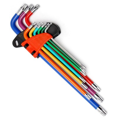 9 Pcs Torx Wrench Set Metric Long Arm Star Key Set T10t50 L Key Set With Colorco
