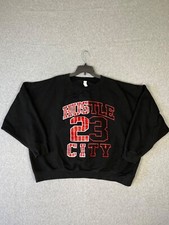 Hustle City Sweatshirt Mens XL Black Chicago Bulls 23 NBA Sportswear Fan Wear