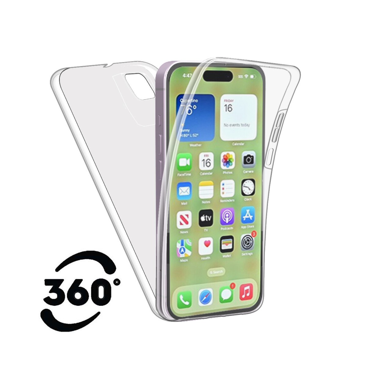 For Apple iPhone 15 Phone Case 360 Full Protection Front And Back