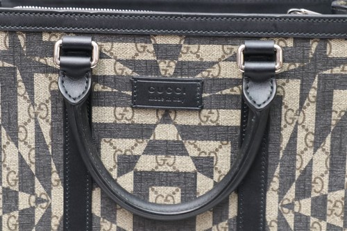 GUCCI GG Supreme Monogram Caleido Vertical Tote - Black - Picture 2 of 20