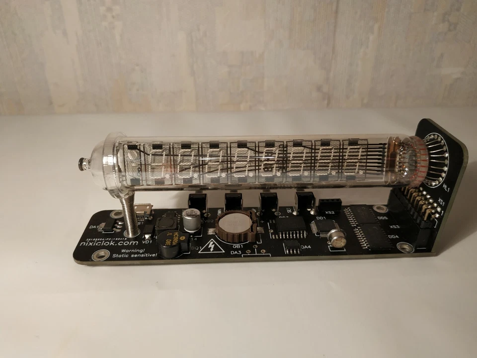 Reloj tubo Nixie montado vintage tubo escritorio IV-18 Ice tubo reloj Adafruit VFD Foto 4 de 4