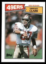 1987 Topps #116 Dwight Clark San Francisco 49ers Football Card