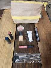 ULTA Makeup Set Lip Gloss Lipstick Mascara Brushes Blush Flush Nail Polish Bag