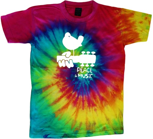 Woodstock tie dye t-shirt peace and 