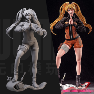 1/24 Resin Ninja Girl Fantasy Unpainted Unassembled 5052-2 | eBay