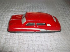 Vintage Toy ARGO Red Sedan Tin Litho Car Japan Moving Windows