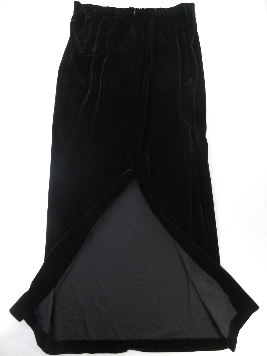 Alex evenings 2025 black velvet skirt