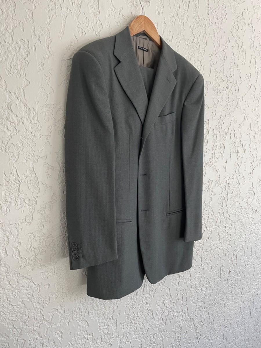 Giorgio Armani グレー ジャケット サイズ48 🔥 GIORGIO ARMANI® Rare 90s Drapey Iconic Suit - 