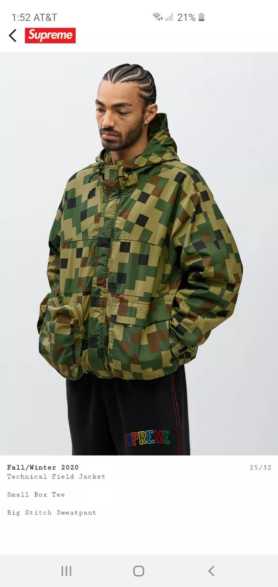 Supreme Technical Field Jacket Olive Digi Camo Large Sold Out In Hand  FreeShipng