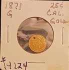 1871 California Gold 25-Cent Coin #14124