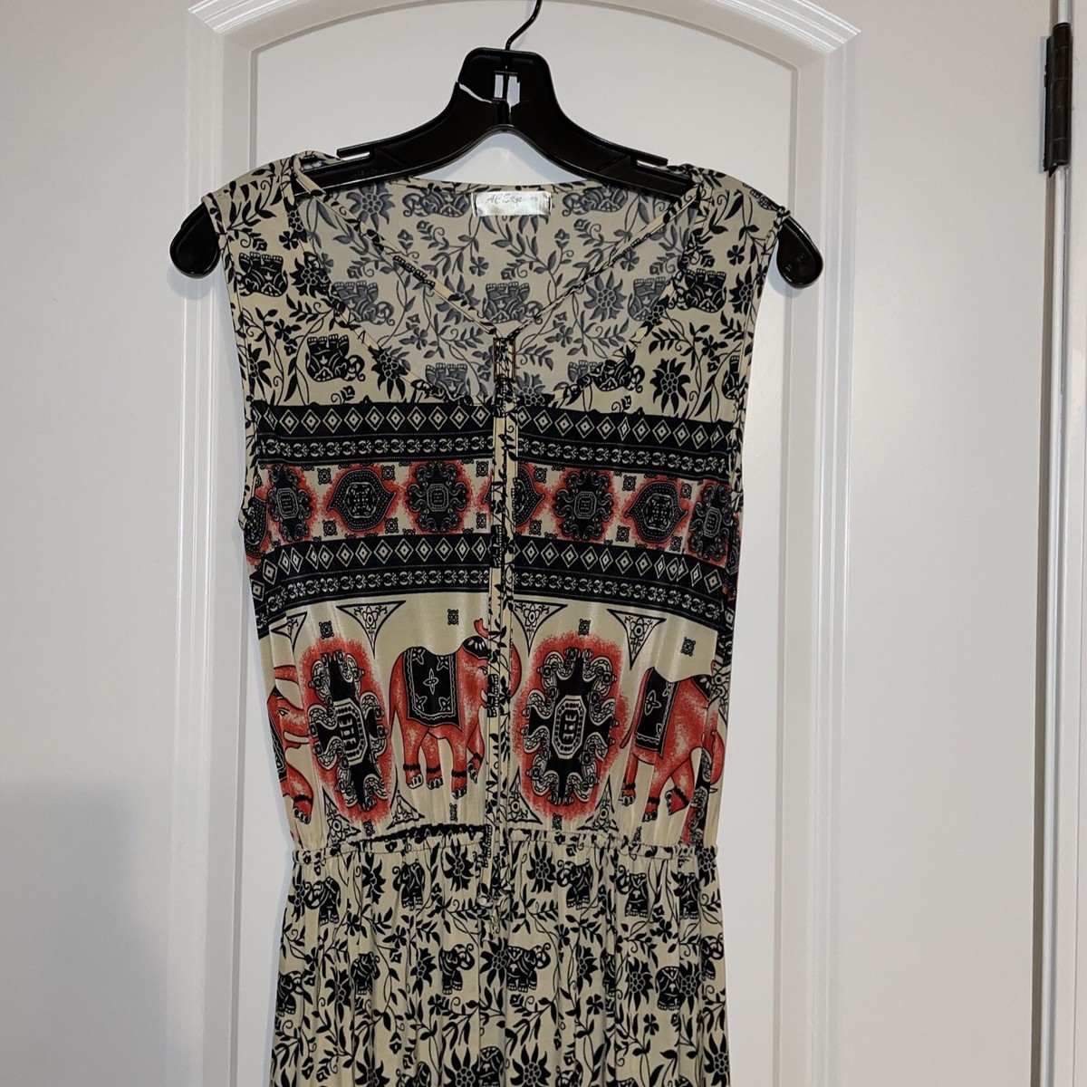 ACE FASHION MULTICOLORED PRINT MAXI DRESS SIZE M POLYESTER | eBay