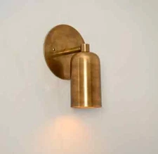 1 Light Mini Handmade Vintage Wall Mid Century Modern Raw Brass Sputnik chandeli