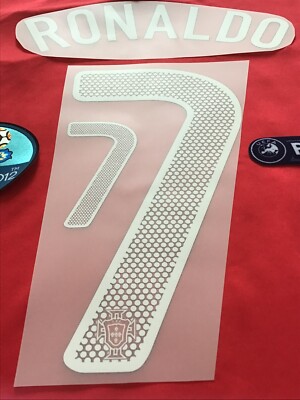 PORTUGAL RONALDO #7 football name print and number EURO 2012 Patch