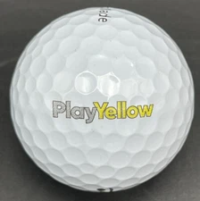 Play Yellow Logo Golf Ball (1) TaylorMade TP5 Pre-Owned