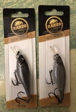 2 Baker Lures Suspending Shad 2-3/4” 1/3oz Black Ice BDT1-HD004
