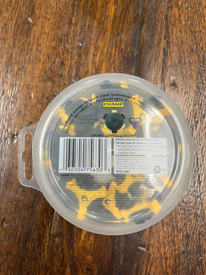 (18) Black & Gold Soft Golf Shoe Spikes - New - Image 2 of 2