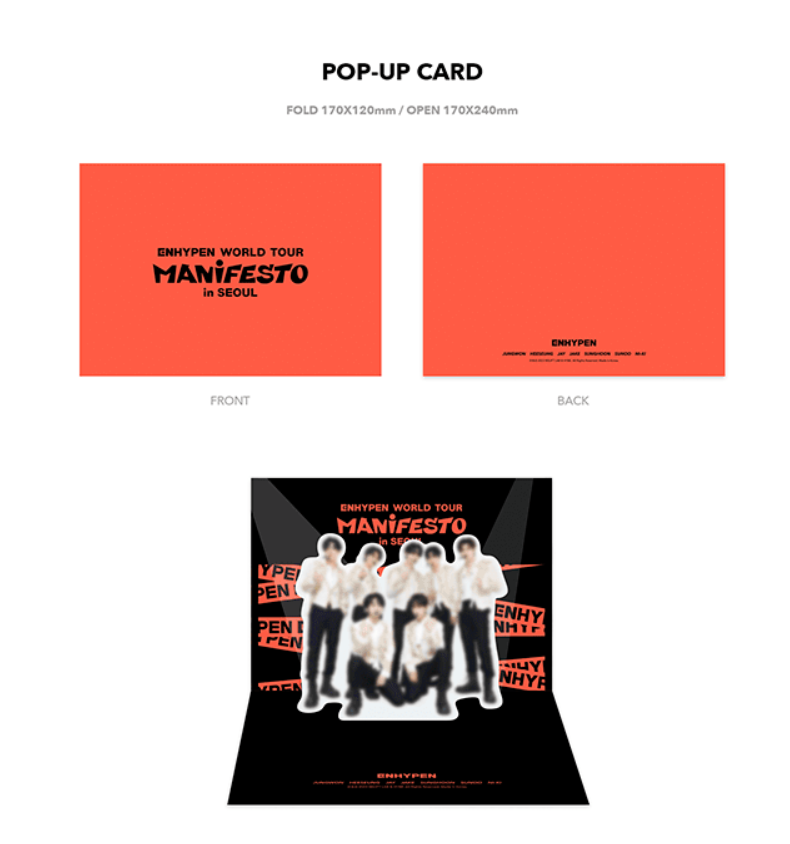ENHYPEN WORLD TOUR [ MANIFESTO ] in SEOUL Digital Code + DVD
