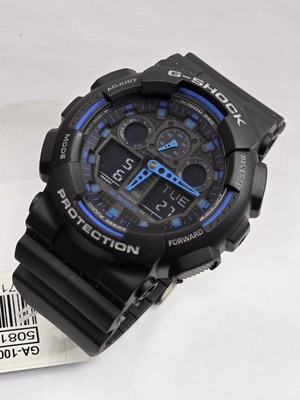 Casio G Shock Analog Digital GA100-1A2 GA100 GA-100 BIG DIAL BLUE
