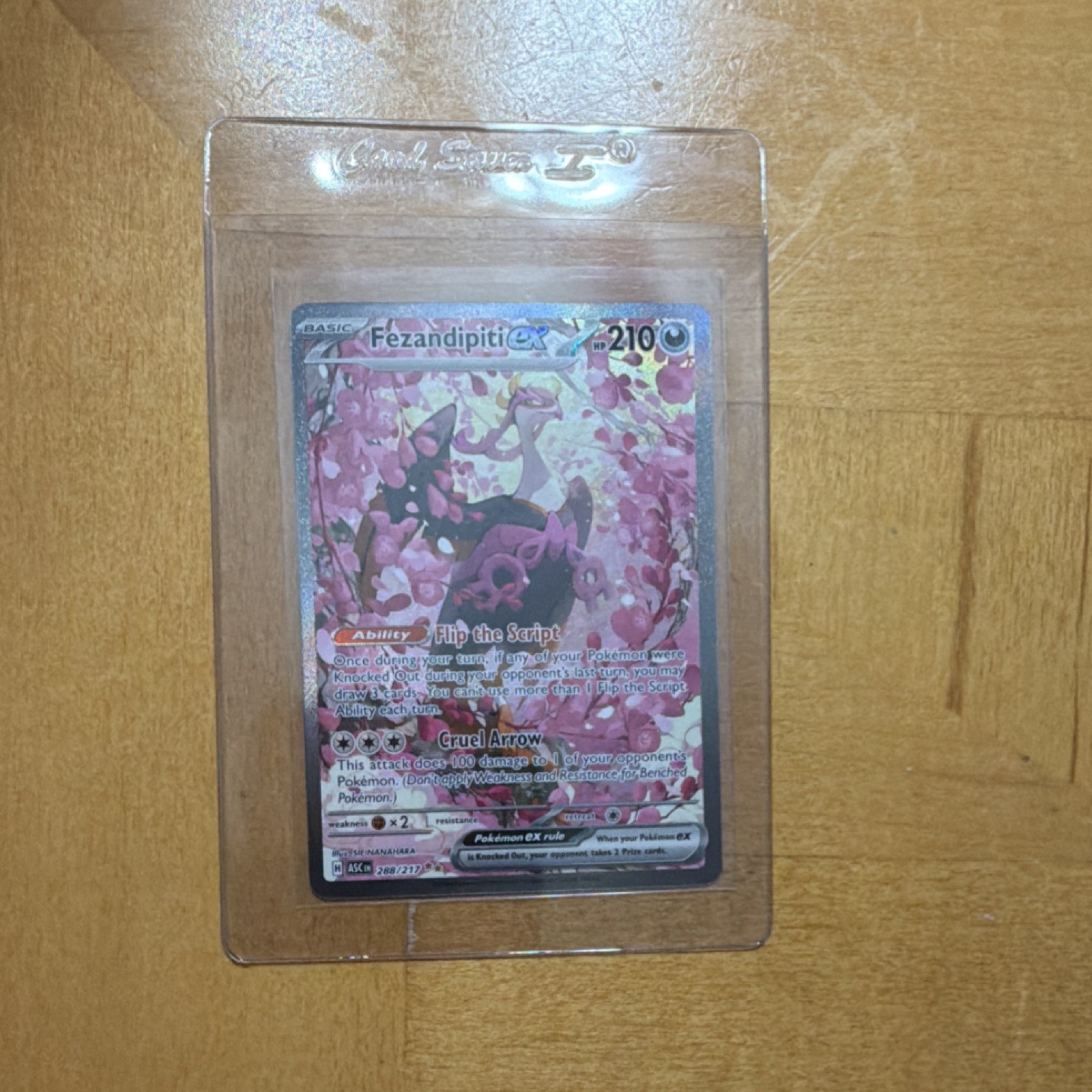 Pokémon Fezandipiti Ex 288/217 Ascended Heroes Full Art Secret Rare Holo EX Card