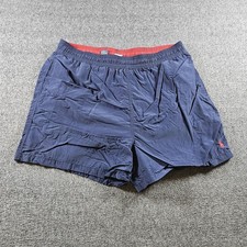 Polo By Ralph Lauren Swim Trunks Shorts Mens XL Blue Nylon Lined Beach Logo 90s