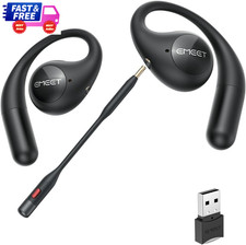 Airflow Open Ear Headphones BT5.3 ENC w/ Detachable Mic Zoom Certified Work
