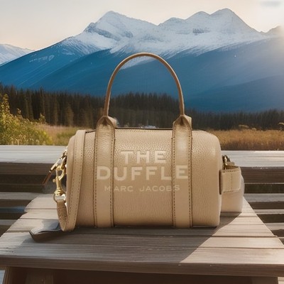 Auth NWT Marc Jacobs Women's The Leather Mini Duffle Bag In Camel