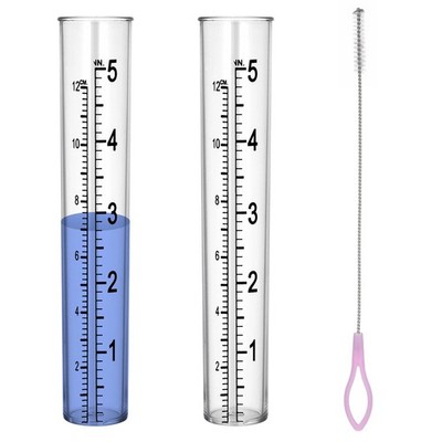 Tweruna 2 Pcs Rain Gauge Replacement Tube for Outdoor, 5 Inch Acrylic Rain Ga...