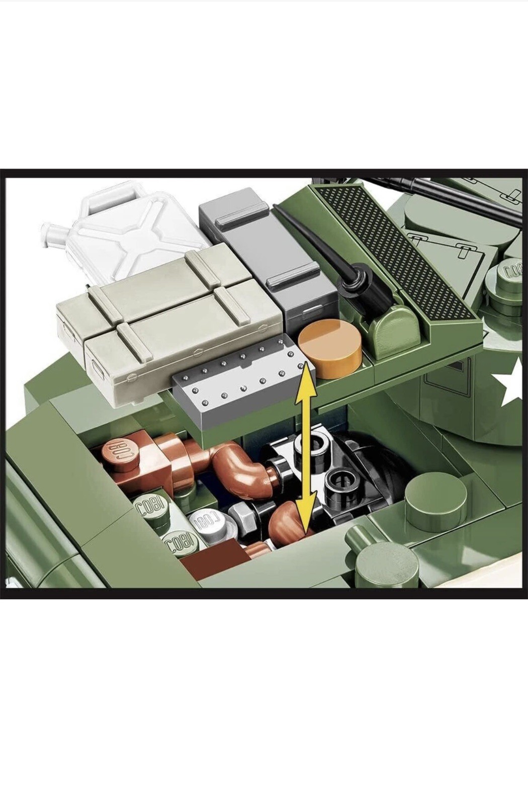 Char miniature M3A1 Stuart COBI en briques de haute qualite