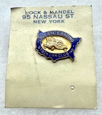 1950s All State Racing Stock Car Club Inc. Race Car Drivers Pin - New Old Stock