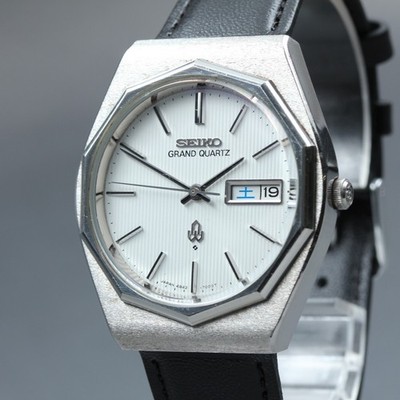 Vintage [Exc+5] Seiko Grand Quartz 4843-7000 Decagon Men's Quartz Watch JP #145