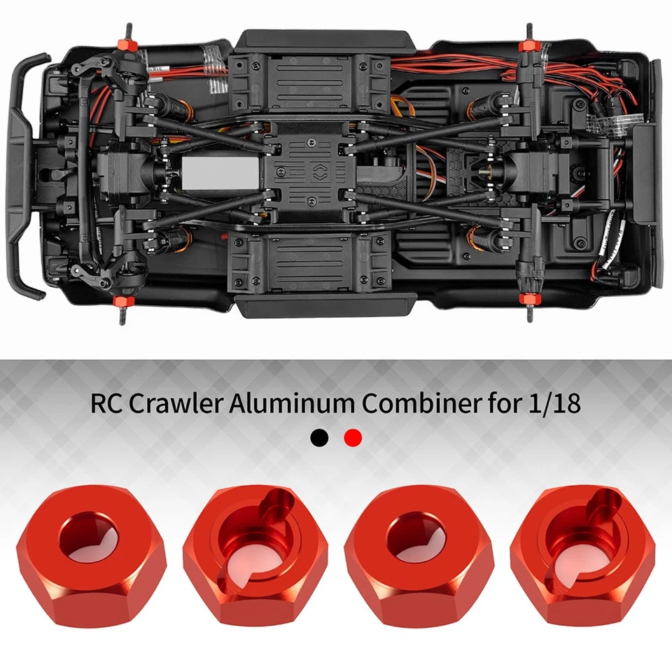 RCBATER 4x Alum Wheel Hub Hex Adapter Coupling for 1/18 RC Car HPI Venture HILUX - Image 3 of 4